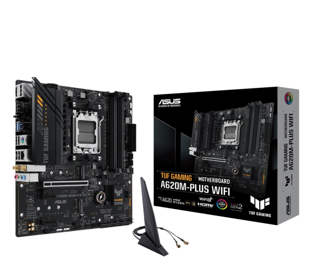 ASUS Płyta główna TUF GAMING A620M-PLUS WIFI AM5 4DDR5 HDMI/DP mATX - 1133249 - zdjęcie